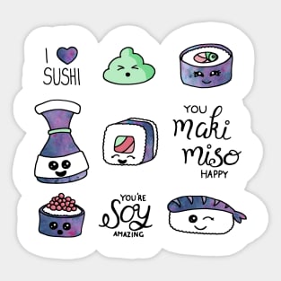 Galaxy Sushi Sticker